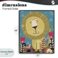 thumbnail image 4 of Stupell Industries Bohemian Boho Lion & Flowers Black Framed Giclee Art, 11 x 14, by Carla Daly, 4 of 8