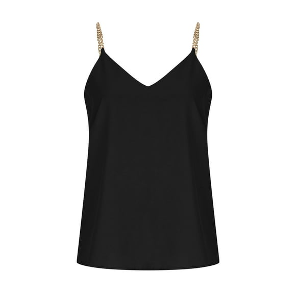 Cute Summer Tops for Women, Womens Spaghetti Chain Tank Tops Summer Sexy Casual Sleeveless Blouse Cleavage Vests blusas de mujer de moda blusas casuales bonitas blusas elegantes