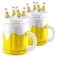 thumbnail image 1 of Inflatable Beer Mug Beverage Cooler Ice Bucket Wine Festival Large Floating Beverage Cooler Box Series Backyard BBQ Summer Pool Party Decorations -GSL, 1 of 5
