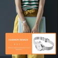 thumbnail image 2 of Fashion Women Watch Brand Luxury Mesh Belt Band Creative Quartz Wristwatches Woman Bracelet Wristwatch Montre Femme (Silver White), 2 of 4