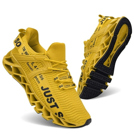 

WONESION Just so so Mens Running Shoes Sneakers Ginger yellow Size 7