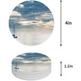 thumbnail image 1 of FMSHPON Nautical Sailboat Ocean Set of 8 Round Coaster for Drinks, Absorbent Ceramic Stone Coasters Cup Mat with Cork Base for Home Kitchen Room Coffee Table Bar Decor, 1 of 6