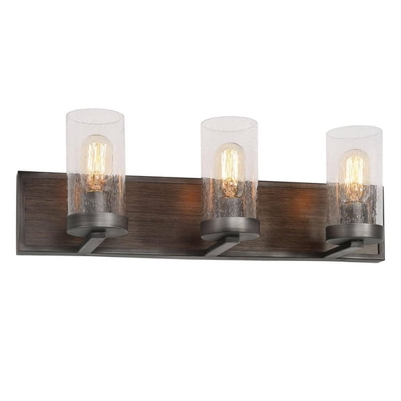 LNC Lapps 22-in 3-Light Antique Bronze LED Rustic Vanity Light Bar