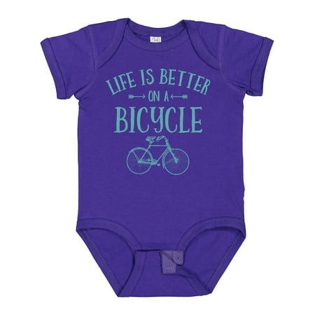 

Inktastic Life s Better on a Bicycle Gift Baby Girl Bodysuit
