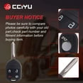 thumbnail image 4 of CCIYU X 1 Flip Key Fob with Key Blade 4 buttons Replacement for 2001-2016 for Ford for Crown Victoria for Edge for Escape Series with FCC CWTWB1U793D, 4 of 7