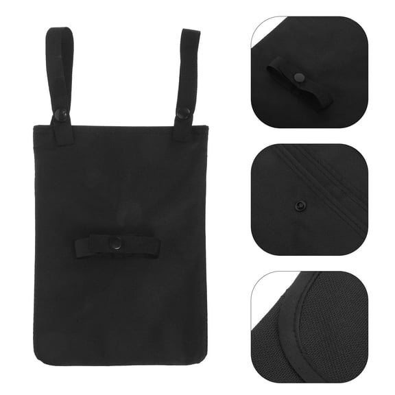 Niceauty Motorcycle Handlebar Storage Bag Canvas Material Black for Easy Access on Motorbike