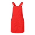 thumbnail image 4 of FYDUU Girls Dresses Solid Color Sleeveless Casual Overalls Dress Everyday School Outfits Kids Adjustable Strap Suspenders Dress 6-7 Years, 4 of 4
