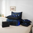 thumbnail image 6 of jejeloiu Gaming Bedding Comforter Set 7-Piece,Blue Game Console King Bedding Sets,Geometric Geometric Hexagon Bed Sheets For Boy,Microfiber Room Decor Reversible, 6 of 8
