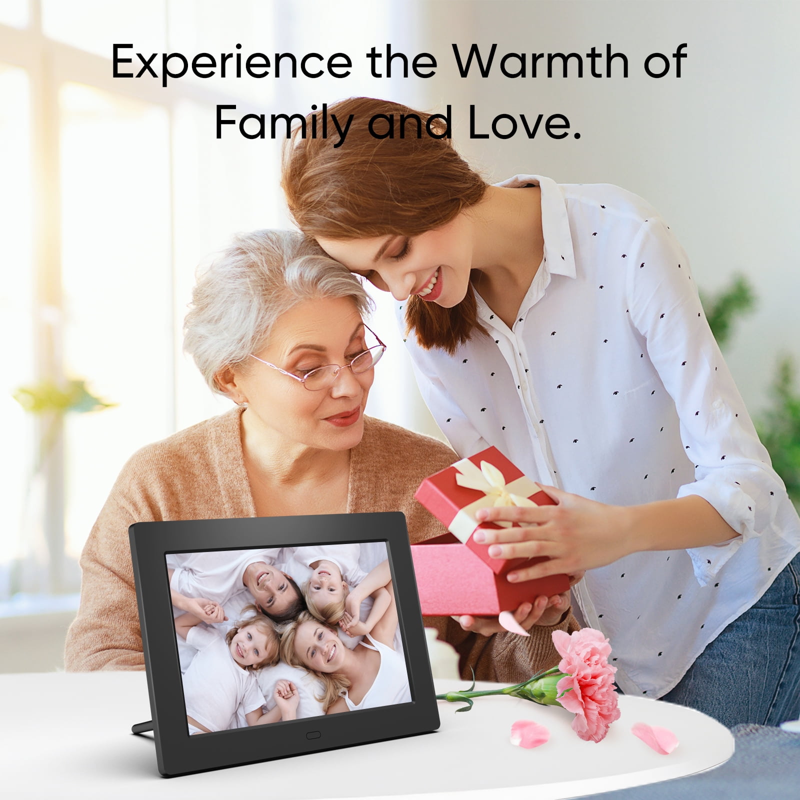 Sonicgrace 7 Inch Digital Photo Frame with Remote Control Not WiFi Version, Gifts for Mothers Day