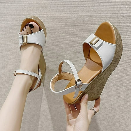 

HIBRO Women Ladies Fashion Casual Peep Toe Wedges Platforms High Heels Shoes Sandals