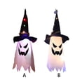 thumbnail image 4 of Injueey Decoraciones de Halloween con tiras de luces LED de colores que funcionan con pilas, gorras de mago brillantes, sombrero colgante iluminado, Kits de decoración para fiestas Luces de colores Injueey HA067560-01, 4 of 6