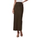 thumbnail image 1 of Falda Maxi PRETTYGARDEN de Cuero Sintético Cintura Alta Café Talla S, 1 of 4