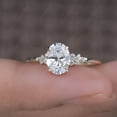 thumbnail image 3 of Cora Jewellery 1.32CT Snow Drift style Oval Moisanite Engagement Ring For Women, 14K White Gold, 3 of 9