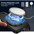 thumbnail image 2 of Magnetic Case for Samsung Galaxy Z Flip 3 Case with Kickstand & Ring Holder, [Compatible with MagSafe Charging] Slim Ultra PC Back Scratch-Resistant Military Grade Shockproof Case,Black, 2 of 14