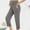 Gray, variant on Women's Maternity Capris, Over The Belly Pregnancy Cropped Pants High Waisted Adjustable with Pocket