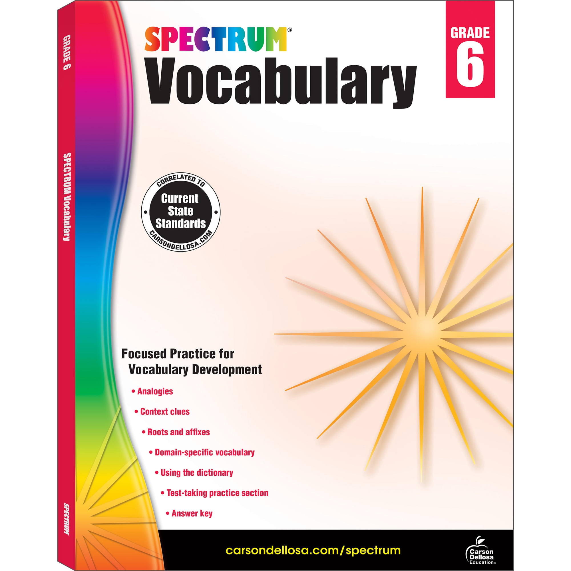 Spectrum Vocabulary Workbook (160 pages) Grade 6