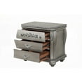 thumbnail image 3 of Traditional Style 3-Drawer Nightstand by Destiny - Made with Wood and Metal Pulls in Silver, 3 of 5