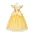 thumbnail image 5 of Vestido de princesa Bella de Disney para niñas, disfraz de La Bella y la Bestia, Cenicienta, Blancanieves, ropa de carnaval para Halloween para niños, 5 of 5