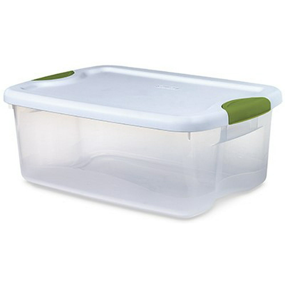 Sterilite 18848012 15Quart Clear Storage Tote Box w/Latching Container