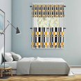thumbnail image 6 of Abstract Kitchen Curtains Valances and Tiers Set of 3 Medieval Yellow Black Geometrical Art Tier Curtains and Valance with Rod Pocket for Small Windows, 27.5"x36", 6 of 9