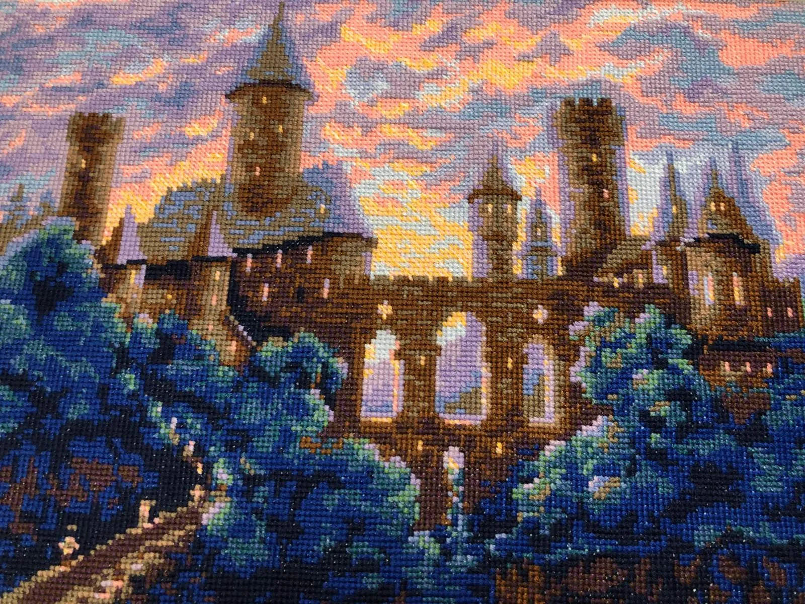 RIOLIS Counted Cross Stitch Kit 15.75"x11.75"-Mysterious Castle (14 Count)