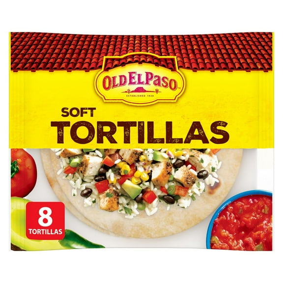 Old El Paso Soft Flour Tortillas, Large, 334g