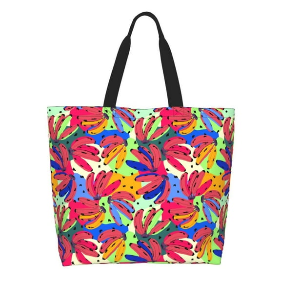 Naloa Colorful Bananas Tote Bag for Women Large Capacity Shoulder Bag for College Work Travel Shopping