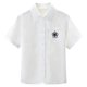 thumbnail image 1 of Odeerbi Camisa de Vestido de Algodón de Las Niñas Flor Bordado de Manga Corta Uniforme de La Escuela Con Bolsillo, 1 of 9