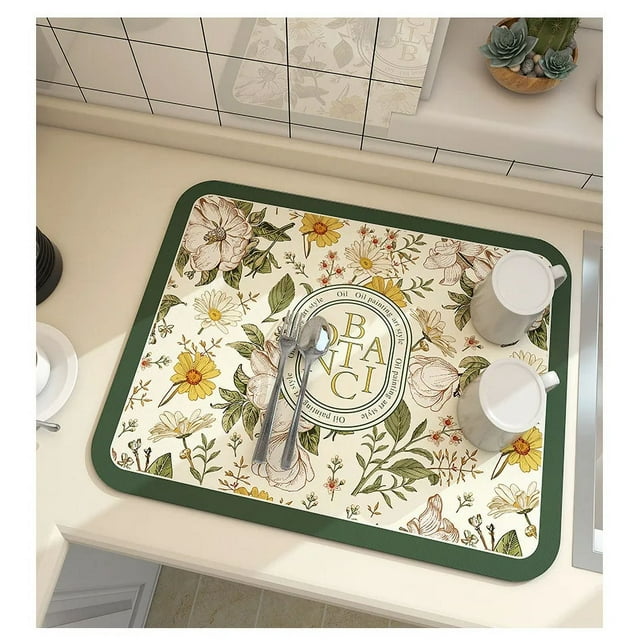 Super Antiskid Large Kitchen Absorbent Draining Mat Super Absorbent Draining Coffee Dish Drying Mat Quick Dry Bathroom Drain Pad