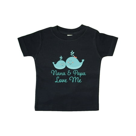 

Inktastic Nana and Papa Love Me Gift Baby Boy or Baby Girl T-Shirt