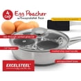 thumbnail image 4 of EXCELSTEEL Non Stick Easy Use Rust Resistant Home Kitchen Breakfast Brunch Induction Cooktop Egg Poacher, 4 Cups, 18/10 Stainless Steel, 4 of 8