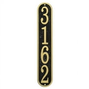 Personalized Whitehall Products Fast & Easy Vertical House Numbers Plaque in Green/Gold