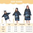 thumbnail image 4 of FORMRS Wearable Blanket Hoodie with Sleeves for Kids Cozy Flannel Sweatshirt, Window Earth, 4 of 7