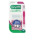 thumbnail image 2 of GUM Proxabrush Go-Betweens - Moderate, Interdental Brushes, Soft Bristled Dental Picks, 10 Count (4pk), 2 of 9