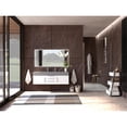 thumbnail image 6 of Nile 60" White Wood Floating Vanity with Gray Top and Chrome Trim, 6 of 8