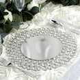 thumbnail image 2 of Efavormart 14" Silver Wired Metal Charger Plate With 118 Acrylic Crystal Beads For Weddings Events, 2 of 6