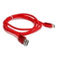 thumbnail image 3 of Cable de carga de cargador USB trenzado de alta resistencia de 1 m Cable de cargador de sincronización de datos Cable rojo tipo C, 3 of 5