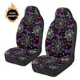 thumbnail image 3 of Uorisanigo 2PCS Car Seat Covers for Front Seats, Furry Fuzzy Fluffy Cobweb Purple Bat Seat Cover, Universal Vehicle Split Cushion Cover, Driver Interior Accessories for Car, Truck, SUV, 3 of 7
