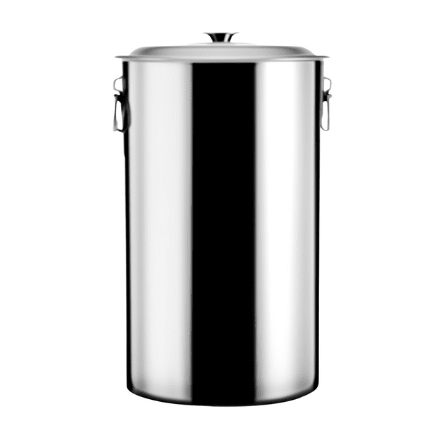 simhoa Stainless Steel Bucket with Lid 20L Liquid Storage Container for BBQ Kitchen