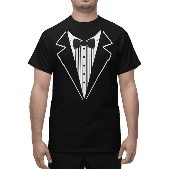 Mens Tuxedo Printed Short Sleeve T-Shirt Funny Designs S-2XL