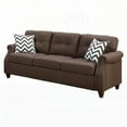 thumbnail image 5 of Modern Simple Polyfiber 2pcs Sofa Set for Living Room - 85"x32"x36"H, Dark Coffee Color, 5 of 16