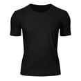 thumbnail image 5 of HAOTAGS Men’s Athletic T-Shirt Breathable Mesh Short Sleeve Running Shirts Moisture-Wicking Lightweight, with Pocket Crew Neck Tops Black Size L, 5 of 10