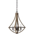 thumbnail image 6 of Modern Farmhouse 4 Light Candle Style Caged Dinette Chandelier with Faux Wood Accents  Collection Bailey Street Home 71-Bel-2749223, 6 of 10