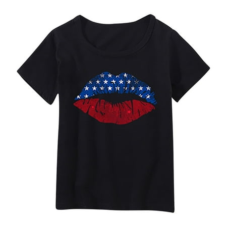 

Honeeladyy Rollbacks Independence Day Mommy And Me Clothes Short Sleeve T-shirt Family Top Summer Casual Clothes Matching Outfits