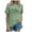 Light Green, variant on Summer Tops For Women T Shirts Loose Fit Casual Crew Neck With Short Sleeve And Letter Print Stylish Everyday Graphic Tees For Women Beige XXXL