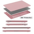 thumbnail image 4 of IBENZER Hard Shell Case Compatible with 2020 2019 MacBook Pro 16 Inch A2141, Hard Shell Case with Keyboard Cover & Type-C Adapter for Apple Old Version Mac Pro 16 inch, Rose Quartz, T16-RQ+1, 4 of 9