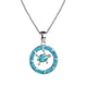 thumbnail image 2 of Collar para mujer, joyería para mujer, joyería para mujer 2022, collar de tortuga circular de moda, plata - Penh azul cielo para mujer, colgante de regalo maravilloso., 2 of 5