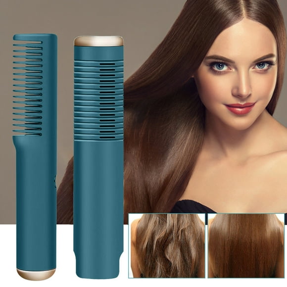 Boovnll Straightener Brush, Portable Hair Straightener Brush Hair Straightener Curly Hair Brush 30S Fast Heating Styling Tools for Salon At Home, Smart Home, Home