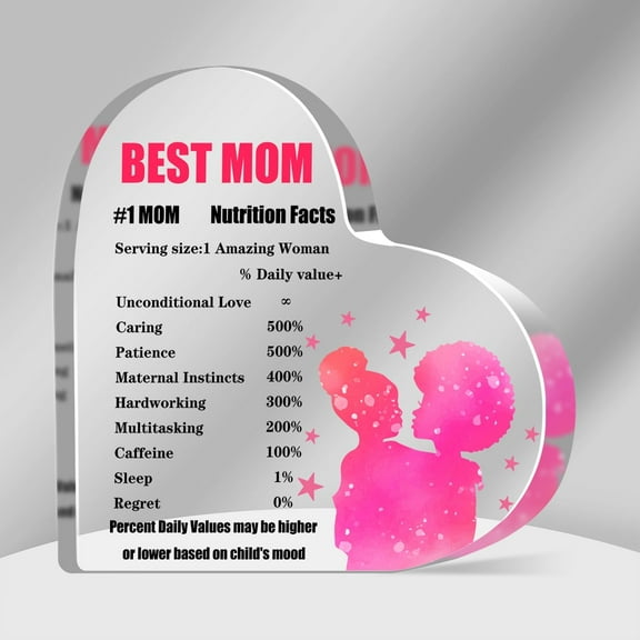 Gifts for Mom, Mom Gifts, Acrylic Heart Keepsake, Birthday Gifts for Mom, Mom Gifts from Daughters, Mom Birthday Gifts, Best Gift for Mom on Mother's Day Birthday Christmas