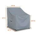 thumbnail image 2 of Covers & All Outdoor Chair Cover 18 OZ Pack of 2 Waterproof - 100% Weather Resistant Customize cover Stackable /Patio Chair covers with Air Pocket & Drawstring for Snug Fit (29"L x 30"D x 36"H, Grey), 2 of 6